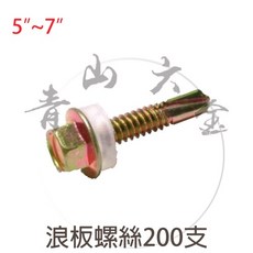 浪板螺絲 200支 5/~7/, 1個