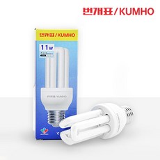 번개표 삼파장 전구 11W E26 주광색, 1개