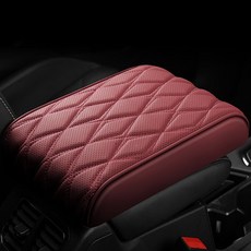 듀얼 다이아 패드 콘솔쿠션 팔걸이쿠션 3D 메모리폼 5CM 나파가죽 콘솔박스 팔꿈치 장거리 00768, 1개, 임페리얼 버건디