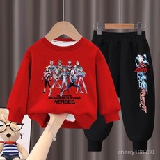 【臺灣出貨】男童套裝 男童衛衣衛褲 奧特曼套裝 賽羅套裝 新款奧特曼中小童韓版洋氣兩件套男童帥氣套裝春秋季長袖衛衣 SC