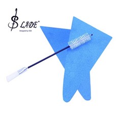 GHSHOP 2pcs 클라리넷 플루트 색소폰 청소 폴란드어 cltoh + 브러시 목관 악기, 코튼, 설명, 1개