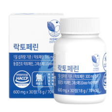 자연해답 락토페린 동결건조 600mg, 30정, 1박스