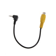 GPS용 2.5mm 스테레오 잭 남성 플러그와 RCA 여성 비디오 컨버터 어댑터 케이블 연결, 검은 색, 한개옵션0, 1) Cable