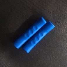 미끄럼 방지 실리콘 자전거 MTB 레버 슬리브 커버 브레이크 핸들 그립 보호대, 파란, 1개