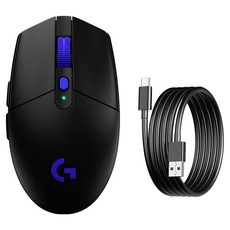 로지텍 G304 X 라이트 스피드 듀얼 모드 무선 게이밍 마우스, 블랙 블랙
