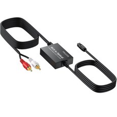 PROZOR 3.5mm에서 SPDIF로 변환기 아날로그에서 디지털 오디오 케이블 ADC 어댑터 향상된 사운드 토플링크 광출력 3.5mm에서 광케, RCA에서 광학