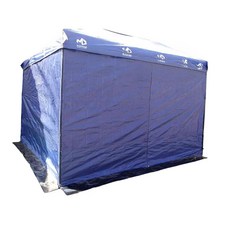 通用防水圍布 客廳帳/炊事帳用, 塑鋼拉鍊接邊-頂級雙層二合一-深黑色