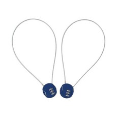 베이직 3자리 와이어 자물쇠 (2p 블루) DK42