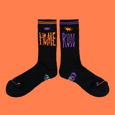 오드삭스 발목보호양말 마라톤 스포츠 러닝 양말 홈런 블랙, M(230mm-250mm)