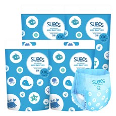 슈베스 수영장 물놀이 팬티 기저귀 점보형 3매입 4개