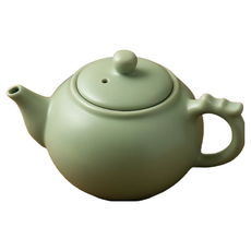 手工陶瓷壺，精選材質，保溫效果佳，出水流暢，品茗質感提升, 綠色, 1個