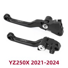 가능한 접이식 야마하 핸들바 레버 2001 조절 브레이크 클러치 YZ250 호환 250 피벗 오토바이 YZ 250FX YZ250X 액세서리, YZ250X 21-24 Black, 1개