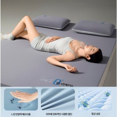 메모리폼 매트리스 토퍼 5cm/8cm 싱글 슈퍼싱글 더블 퀸 바닥요 토퍼, 8cm, 그레이 두께 8cm 200-220cm