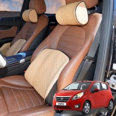 마티즈크리에이티브 목쿠션 허리쿠션 통기성 자동차쿠션, 1개, 모던블랙_헤드쿠션