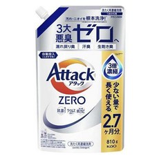 Kao 花王 Attack Zero濃縮洗衣精 補充裝, 1包, 810g