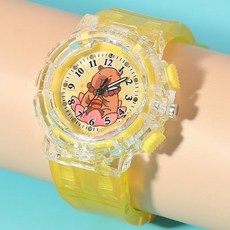 新款熱推兒童手錶 卡皮巴拉卡通石英錶 髮光腕錶 男女孩電子錶禮品