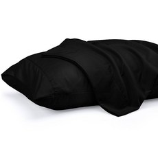 Utopia Bedding 베개 커버 킹 표준 사이즈 2팩 - 부드러운 브러시드 극세사 봉투 클로저 병원 호텔 객실에 적합 Oeko-Tex 인증 50.8x91.4cm(20x36, 블랙
