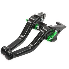 오토바이 브레이크 클러치 레버 조정 핸들 세트에 적합, 10. 147mm black-green, 기본