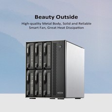 TERRAMASTER D6-320 외장 하드 드라이브 인클로저-USB 3.2 Gen2 10Gbps Type-C HDD 스토리지 핫 스왑 가능, 한개옵션1