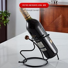 와인 거치대 샴페일 진열대 인테리어 받침 선반 와인랙, 1개, 줄무늬 블랙