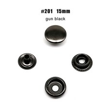 50세트 633 655 수리 도구 10 포퍼 831 가죽 금속 15MM 자켓 바느질 가방 201 12 버튼 프레스 의류 스냅 코트 패스너, gun black 201