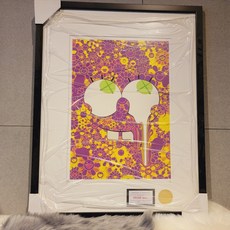 村上隆 翻玩 DEATH NYC 笑臉花 海綿寶寶 版畫 含框, 1個