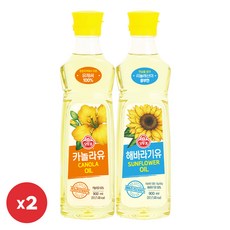 오뚜기 카놀라유 900ml 2개+해바라기유 900ml 2개(총 4개), 4개
