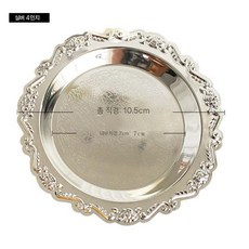 디저트 테이블 엔틱 에프터눈티 2단테이블 선물 주방 인테리어, 4인치 - 은색