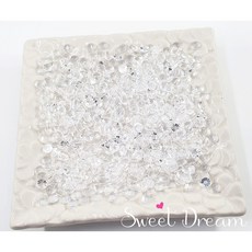 Sweet Dream 水鑽 圓鑽 指甲裝飾素材, 1個, 全透明白