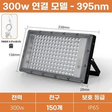 UV램프 경화 고출력 잉크 업소용 LED, G. 비드 도트 UV 300W 395nm 기존 배선 와