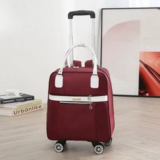천여행가방 바퀴달린 비즈니스 여행 여성용 수하물, 1개, K. 와인 레드 등받이 없음 4륜