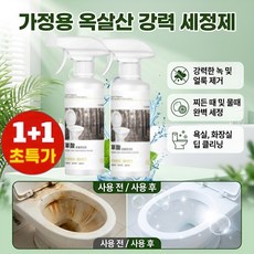 1+1 인텐시브 옥살산 타일 오염제거 클리너 화장실 변기세정제 주방 청소세제 3초 찌든때 분해 고농축 옥살산 다목적 클리너, [1병]×300ml