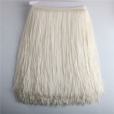 레이스 프린지 트리밍 술 DIY 라틴 드레스 무대 의류 액세서리 리본 10 야드/로트 30cm 길이, 10yards, Beige