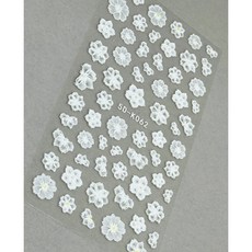 텍스쳐 꽃잎 네일 스티커, 1개