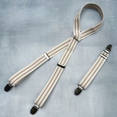 寵物可調節揹帶夾 狗狗生理褲尿不溼固定夾, 杏白豎條,S碼, 1個, S碼