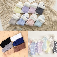 남성 여성 겨울 방한 무지 임산부 수면양말 극세사 밍크, 1개