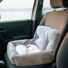 LA DERIVE 애견 카시트 프리미엄 차량용 캐리어 강아지 쿠션 애견 쿠션, 1개, 그레이