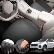 기아 스포티지QL(16~18) 1.7d 차량용 초슬림 통풍 시트 커버 블랙 2개 세트