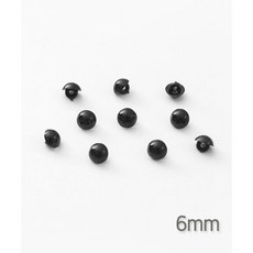 퀼트스타 인형만들기 단추 인형눈 6mm_블랙, 10개, 블랙