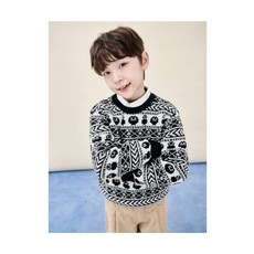 빈폴 키즈 빈폴 BEANPOLE KIDS 푸즈예티 페어아일 풀오버 니트 블랙 (BI5Y51U025)