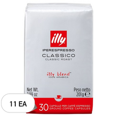 일리 미디움 클라시코 캡슐커피, 6.7g, 30개입, 11개