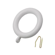 한국레일갤럭시 35mm 일반 커튼링, 1개, 35mm일반링 화이트