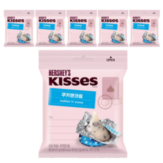 허쉬 키세스봉 쿠키앤크림, 81g, 6개