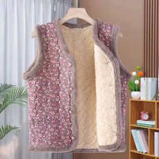 中老年馬甲阿嫲奶奶碎花加厚棉襖女冬季保暖坎肩背心，給父母的溫暖，柔軟舒適，時尚保暖
