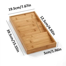 대나무 향신료 정리함 캐비닛용 랙 주방 조미료 보관 (항아리 미포함) 적합, 01 woodcolor