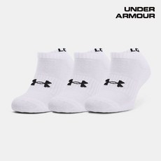 언더아머 유니섹스 UA 코너 노-쇼 양말 3켤레 1363241-100 157770