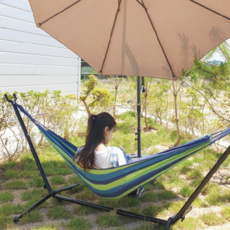 야외 캠핑 휴식 그물 침대 정원 텐트 휴대용 매달기 침낭 야영 레저 용품 백패킹, 캔버스해먹 레인보우 레드(소)