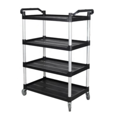 MBH 4단 구루마 업소용 서빙카트 운반카트 적재 핸드카트 가정용, 블랙, 1개