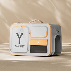 寵物外出拉桿箱，多功能透氣寵物推車/揹包，旅行便攜大容量, 灰色捲簾款雙肩包【含肩帶,適用7.5公斤內貓_5.0公斤內狗, 1個