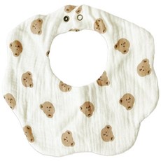 六層紗布花型口水巾，嬰幼兒純棉圍兜，360度吸水圍嘴，寶寶必備【YY0051】